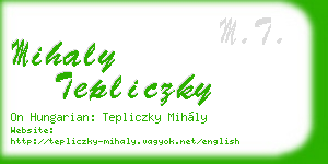 mihaly tepliczky business card