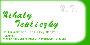 mihaly tepliczky business card